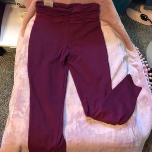 Rouched Magenta Leggings